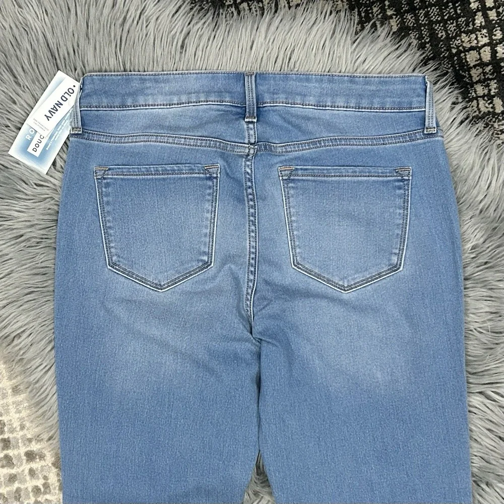 Old Navy Rockstar Womens Light Wash Secret Soft Skinny Jeans Stretch Size 10 NWT